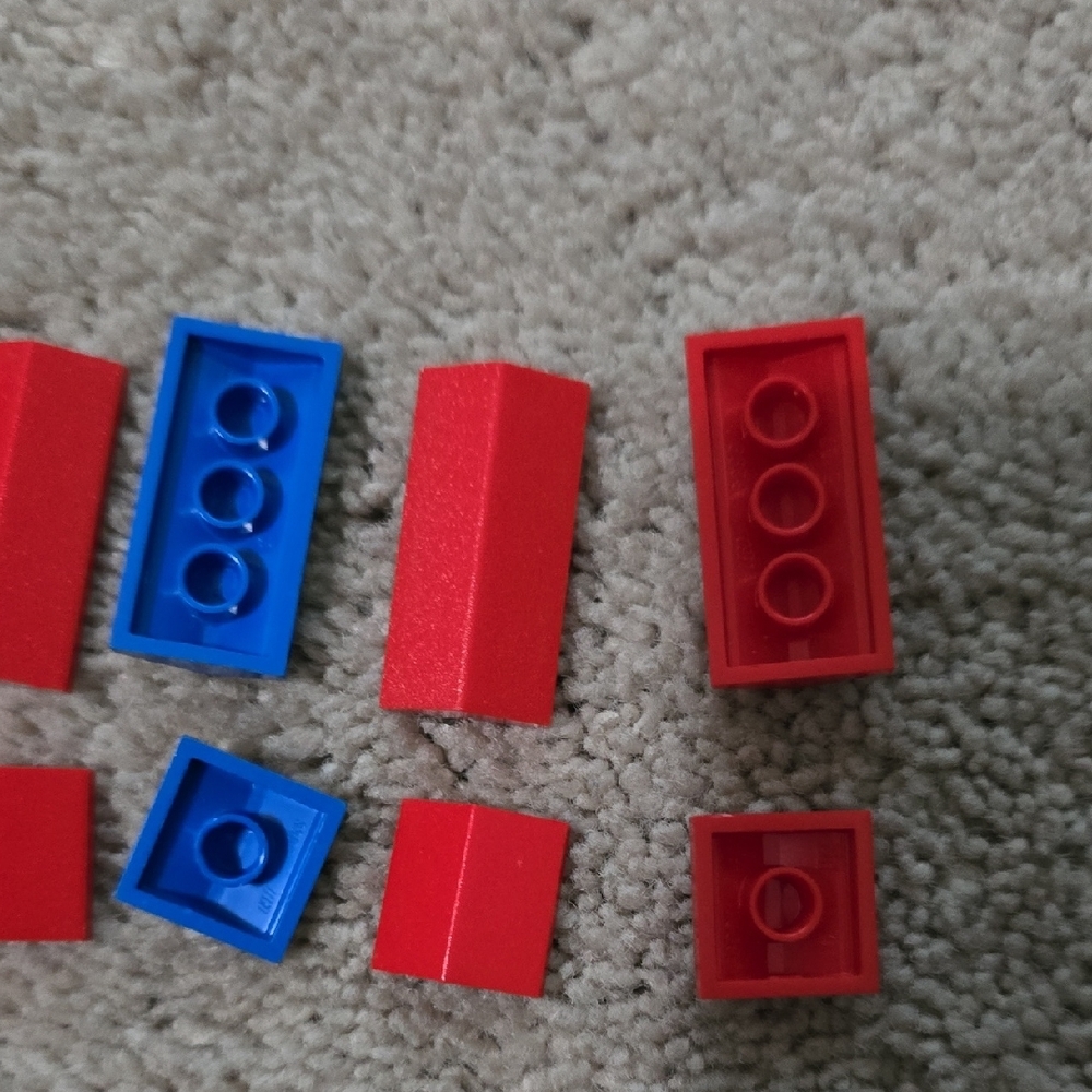LEGO Roof Building Blocks Set - Blue & Red - Picture 3 of 3